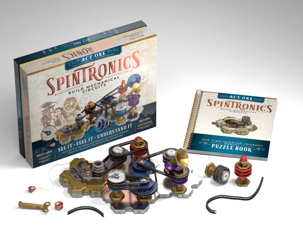 Foto con cajas del juego spintronics
