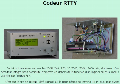 F6IDT RTTY ENCODER