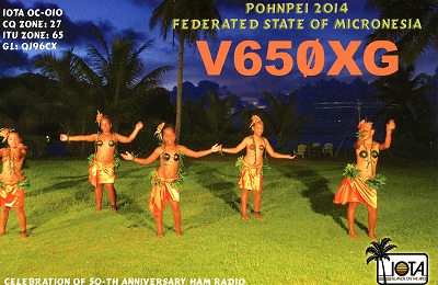 QSL CARD V650XG