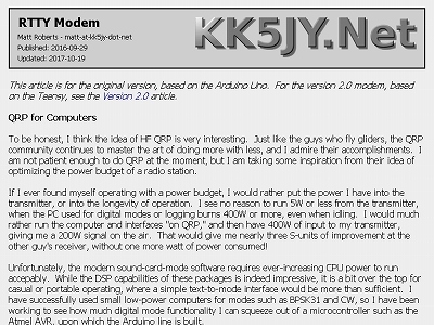 KK5JY RTTY Modem