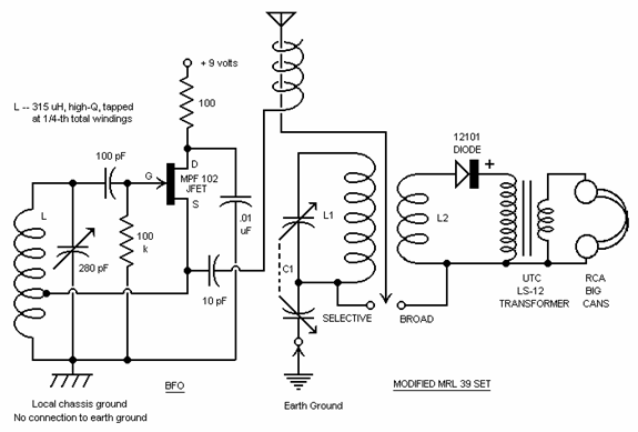 schematic crystal set bfo #5